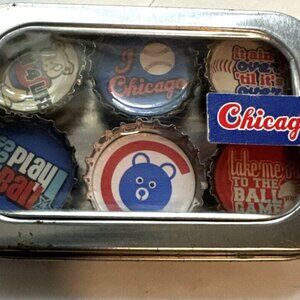 Chicago Cubs Bottlecaps Magnets Kate Grenier Designs Six Pack New Sealed